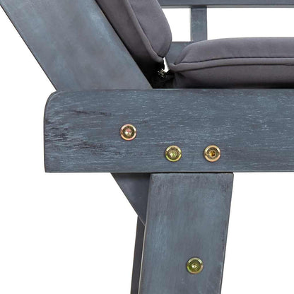 vidaXL Garden bench with cushions 2-in-1 190 cm solid acacia wood grey