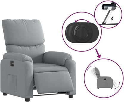 ZIRLANLV Recliner Adjustable Backrest, Relaxation Chair with Vibrating Function, Massage Chair, TV Chair, Deck Chair, Upholstered Chair, Recliner (Wine Red) (Light Gray #24)
