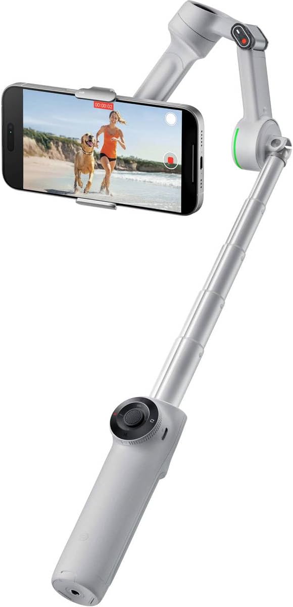 INSTA360 FLOW 2 PRO | Standaardbundel | Ultieme AI Tracking Stabilizer. Bereik vloeiende, professionele opnamen met geavanceerde AI-tracking en een strak ontwerp. Perfect voor videomakers die onderweg