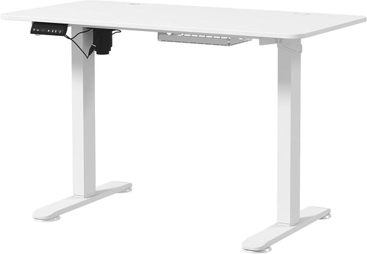 Elektrisch Verstelbaar Bureau – Zit-Sta Bureau – Hoogte Verstelbaar Bureau – Ergonomisch Bureau – Computerbureau – 120x60 cm Werkblad – 3 Geheugenstanden Met Botsingsbeveiliging - QUORE