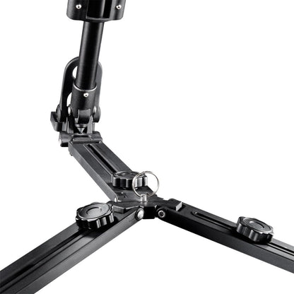 Videostatief voor DSLR en videocamera – Camerastatief – DSLR Statief – Filmstatief – Statief voor video – Vloeistofgedempte videokop – Max. Hoogte 170 Cm Met Bodemspreader