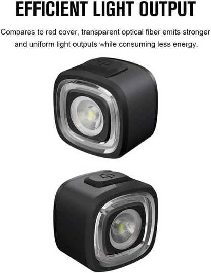 Fietslamp - Fietslicht - Fietsachterlicht - Krachtig Fietsachterlicht - IPX6 Waterdicht - 120Lm - Compacte - Efficiënte - Oplaadbare - met 4 Verlichtingsmodi -  ABS - 30 x 35 x 34 mm - Zwart