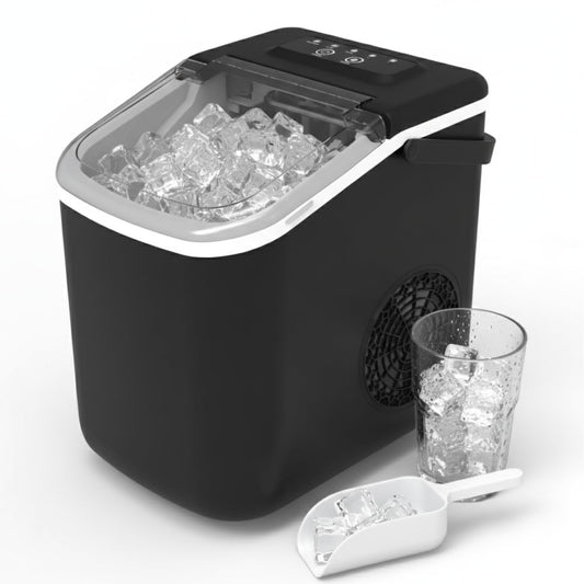 ICE Cube Maker IJsblokjesmachine, 9 ijsblokjes in 6 minuten, twee maten, 10 kg in 24 uur, ijsblokjesmachine voor thuisgebruik