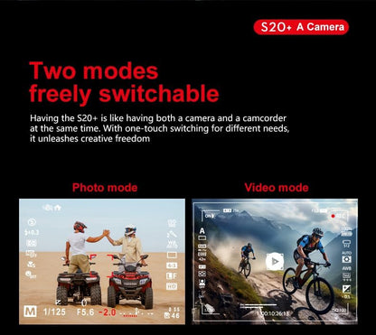 S20+ 4K 30FPS 16MP Actiecamera, Sport Actiecamera, Helmcamera, Mini HD Actie Videocamera, HD Filmen WiFi Sport Cam 10M Waterdicht 170° Groothoek
