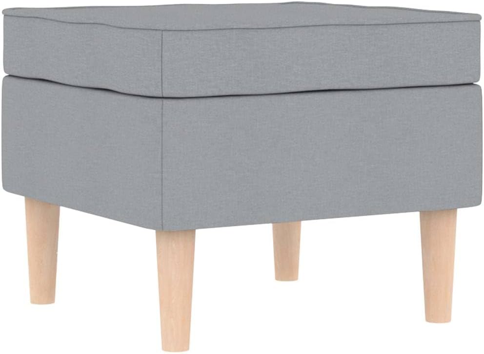Relaxstoel – Fauteuil – Loungestoel – Draaifauteuil – TV Stoel – Lichtgrijs – Duurzaam Polyesterweefsel – Geïntegreerde Voetensteun en Zeer Sterk Schuim