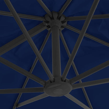 vidaXL Zweefparasol met aluminium paal 3x3 m azuurblauw