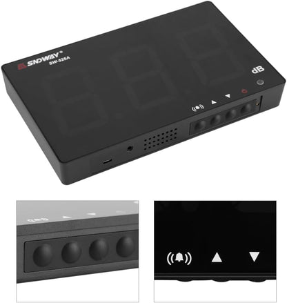 30~130dB geluidsniveaumeter, digitale decibelmeter met 9,6 inch LCD-scherm, nauwkeurigheid 1,5dB, wandmontage