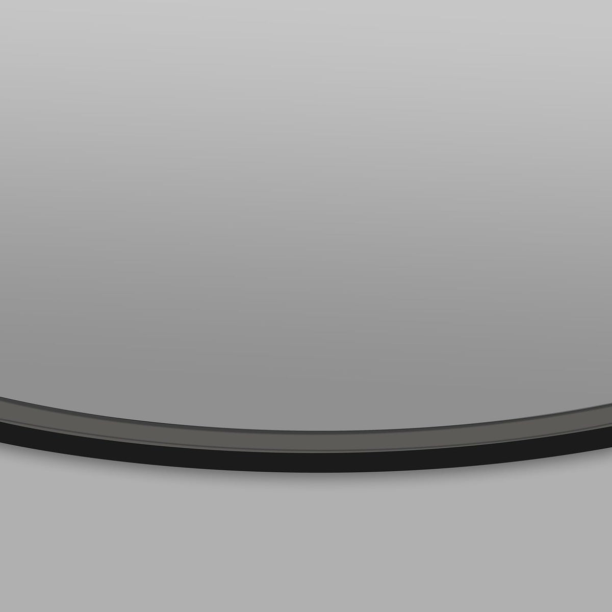 Talos Spiegelkast met verwisselbare verlichting Black Nova Ø60 cm zwart - Spiegelkast badkamer met 2 legplanken - aluminium - achterwand gespiegeld