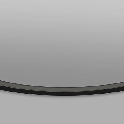 Talos Spiegelkast met verwisselbare verlichting Black Nova Ø60 cm zwart - Spiegelkast badkamer met 2 legplanken - aluminium - achterwand gespiegeld