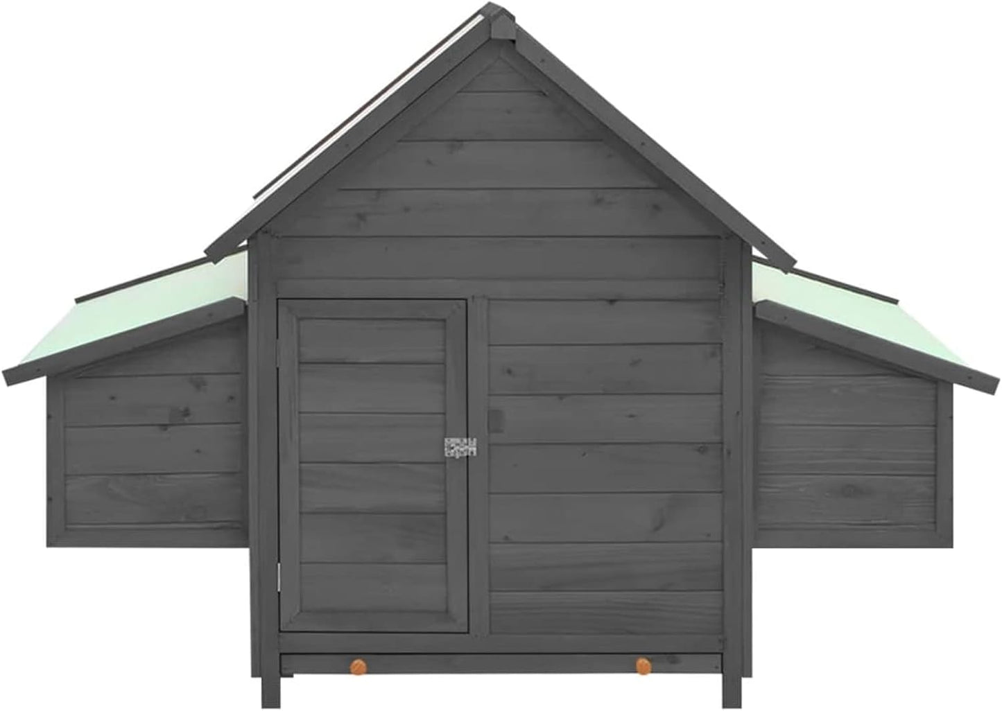 BaraSh Chicken Coop Grey and White 152 x 96 x 110 cm Solid Spruce Chicken Coop and Cages Chicken Coop for Outdoor Chickens (SPU: 171460) - QUORE