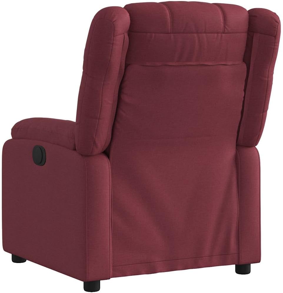 vidaXL Fauteuil verstelbaar stof wijnrood