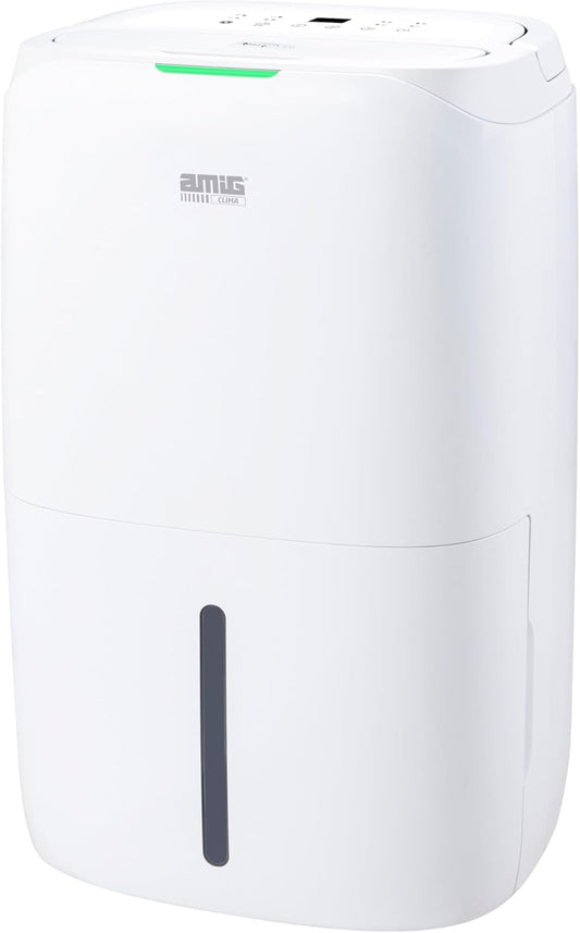 Amig - MIST luchtontvochtiger - Capaciteit 20 liter per dag - Verwijderbaar reservoir van 6,5 liter - Vochtigheidsregeling en timer - 36 x 28 x 56 cm - 260 W - Dekking 165 m³/u - Stil 45 dB