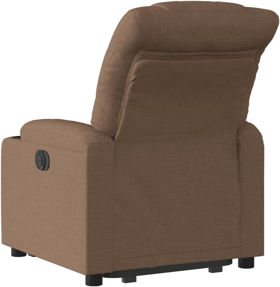 vidaXL Stand up chair electrically adjustable fabric brown