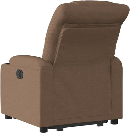 vidaXL Stand up chair electrically adjustable fabric brown
