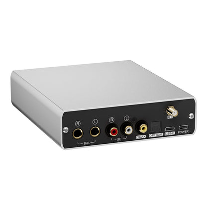 Topping E50II DAC Compacte Hi-Res audio-desktop met AK4497S, DSD512, PEQ 10-bands en Bluetooth LDAC voor hoofdtelefoon en luidsprekers, zilver