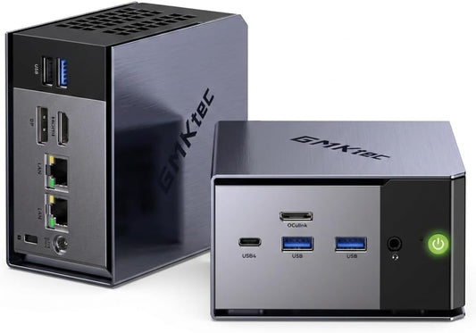 GMKtec K16 Gaming Mini PC AMD Ryzen 7 7735HS (4.75GHz) 32DDR5 RAM +512GB Hard Drive PCle SSD, Dual NIC LAN 2.5G Desktop Computer, Dual USB4, HDMI 2.0, USB-C