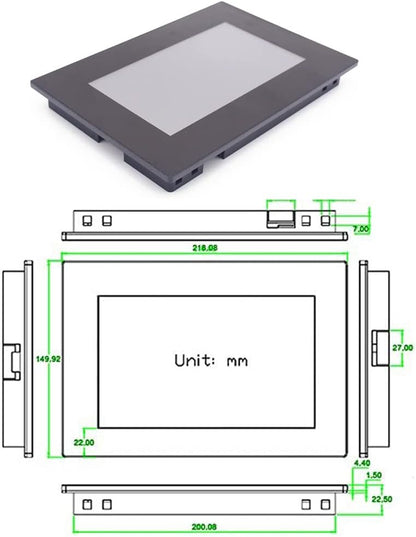 7,0 inch Nextion Enhanced HMI Intelligent Smart USART UART Seriële TFT LCD-module display capacitief multi-touch paneel met helling