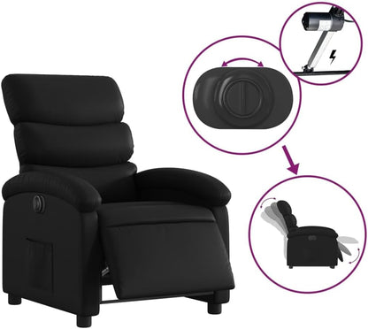 Elektrische Relaxstoel – Ligstoel – TV-Stoel – Relaxfauteuil – Verstelbare Stoel – Kunstleer – 135 Graden Kanteling – Stabiel Houten Metalen Frame