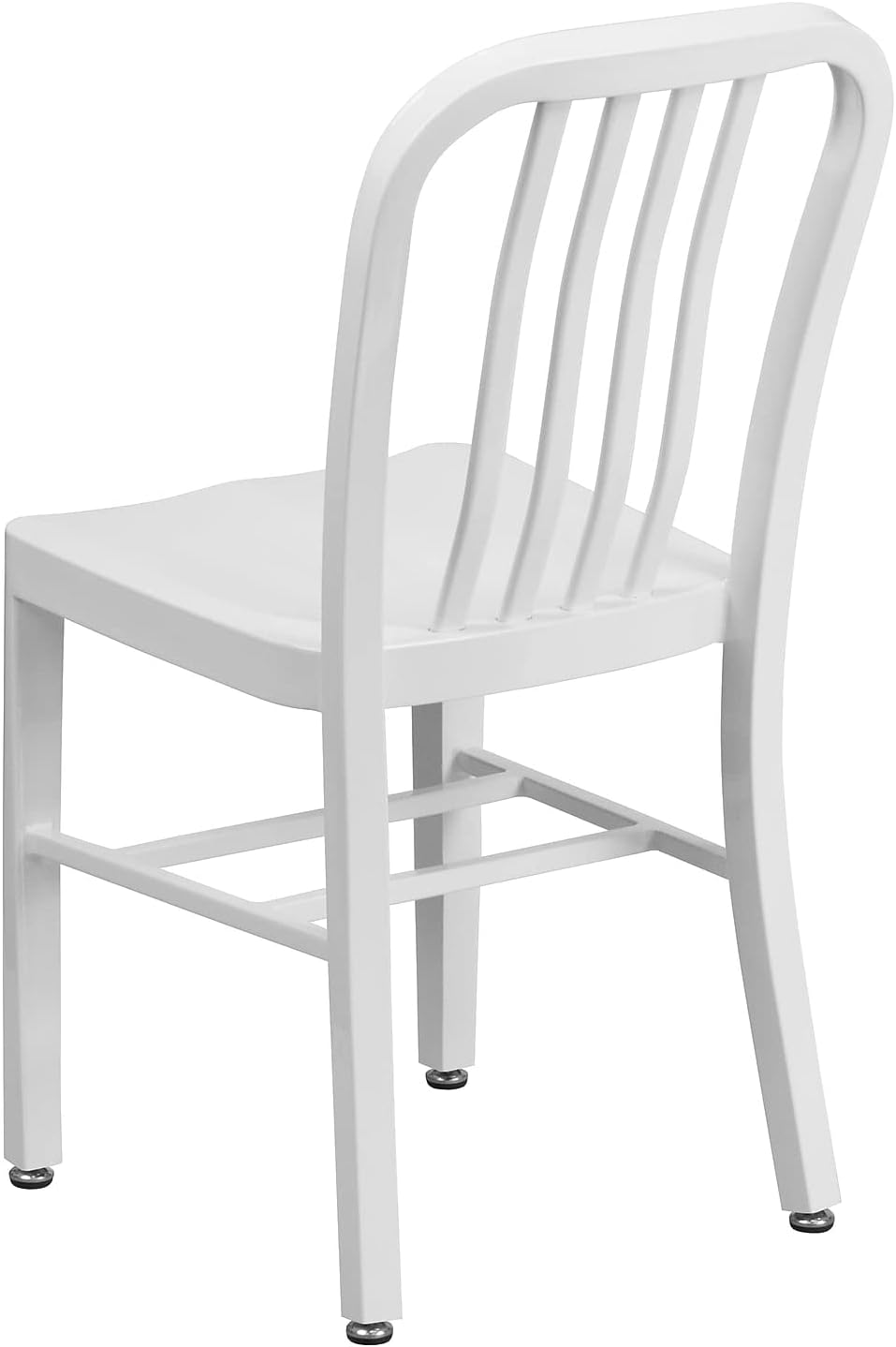 2 Witte metalen stoelen voor binnen en buiten met zakelijke kwaliteit