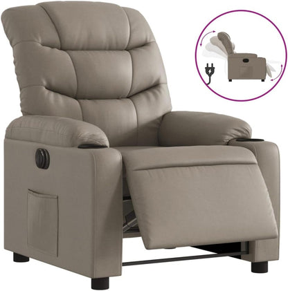 Relaxstoel – Elektrische Relaxfauteuil – Tv-Stoel – Ligstoel – Elektrische Fauteuil – Kunstleer – 135 Graden Kantelfunctie – Stevig Hout- en Metalen Frame