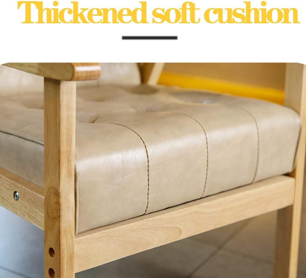 Fauteuil – Sessel – Stoel – Leunstoel – Lounge Chair – Massief Houten Frame – PU-Lederen Bekleding
