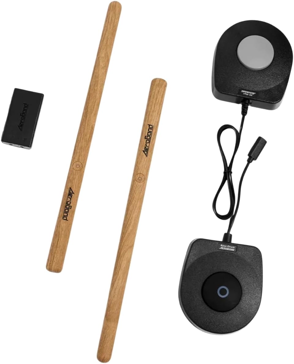 Aeroband PocketDrum 2 Max Air Drum Set – Draagbaar e-drumstel voor oefenen en plezier met Bluetooth en MIDI