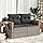 vidaXL 2-seater sofa with cushions poly rattan grey, lounge sofa, garden bench, garden furniture