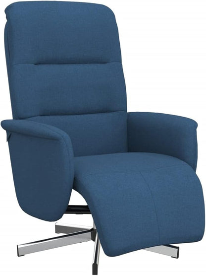Relaxfauteuil – Relaxstoel – Ligstoel – Draaifauteuil – Blauw – Verstelbare Rugleuning – 360 Graden Draaibaar Onderstel