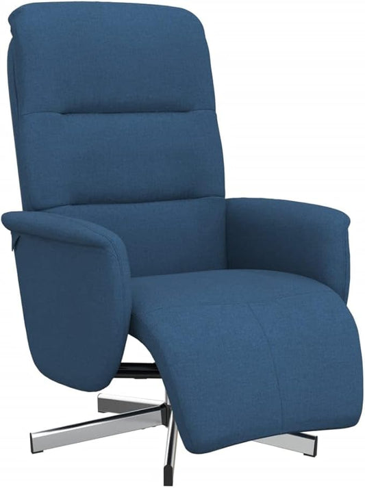 Relaxfauteuil – Relaxstoel – Ligstoel – Draaifauteuil – Blauw – Verstelbare Rugleuning – 360 Graden Draaibaar Onderstel