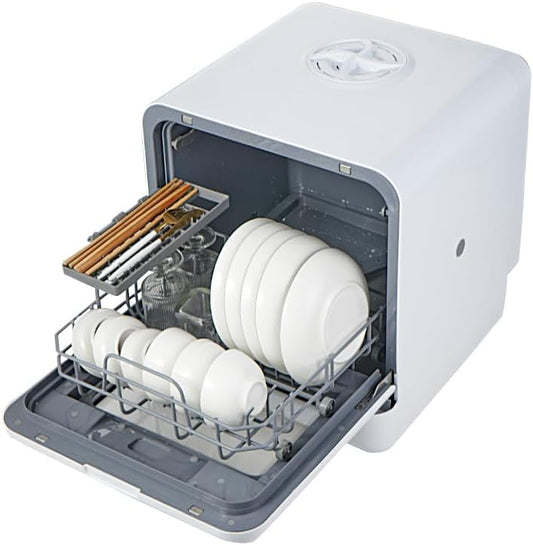 Mini dishwasher, freestanding dishwasher, portable dishwasher with water tank, LED display for homes, dormitories and camping. - QUORE