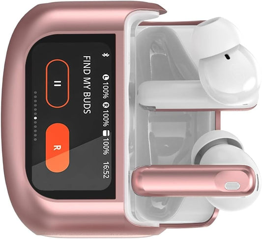 Draadloze In-Ear Oordopjes – Bluetooth Oordopjes – Draadloze Oortjes – In-Ear Hoofdtelefoon – Oortjes Met Microfoon – Rosé – Bluetooth 5.4 – ANC + ENC Ruisonderdrukking