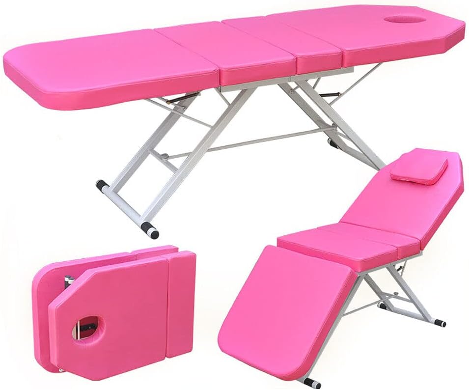 Lightweight Folding Chair Beauty Salon Spa Tattoo Bed Folding Area Mobile Foldable Massage Table Massage Sofa Cosmetic Sun Lounger Beauty Salon PVC Cosmetology Massage Chair 3 - QUORE