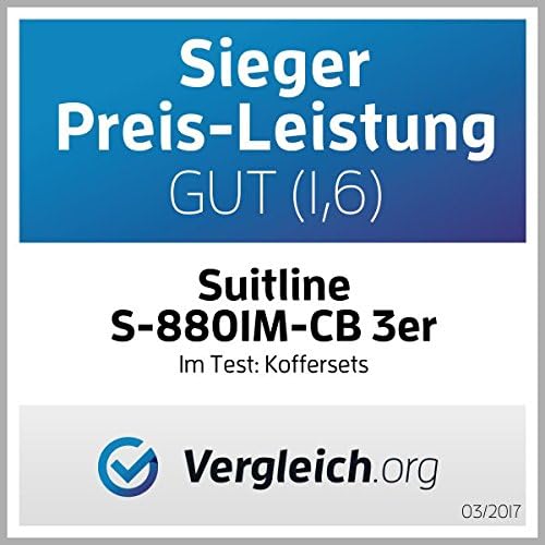 Suitline Kofferset 3 delig ABS harde schaal handbagage 55 cm middel 66 cm groot 76 cm uitbreidbaar met TSA slot 4 dubbele wielen telescopische handgreep, Bourgondië