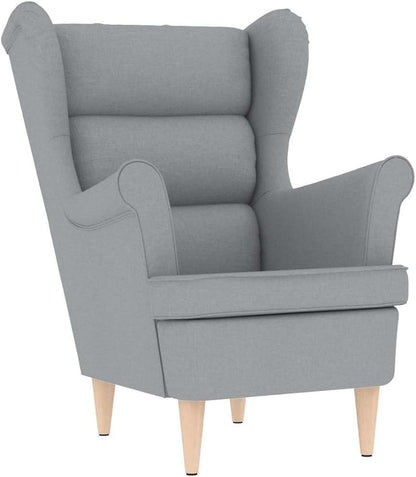 Relaxstoel – Fauteuil – Loungestoel – Draaifauteuil – TV Stoel – Lichtgrijs – Duurzaam Polyesterweefsel – Geïntegreerde Voetensteun en Zeer Sterk Schuim