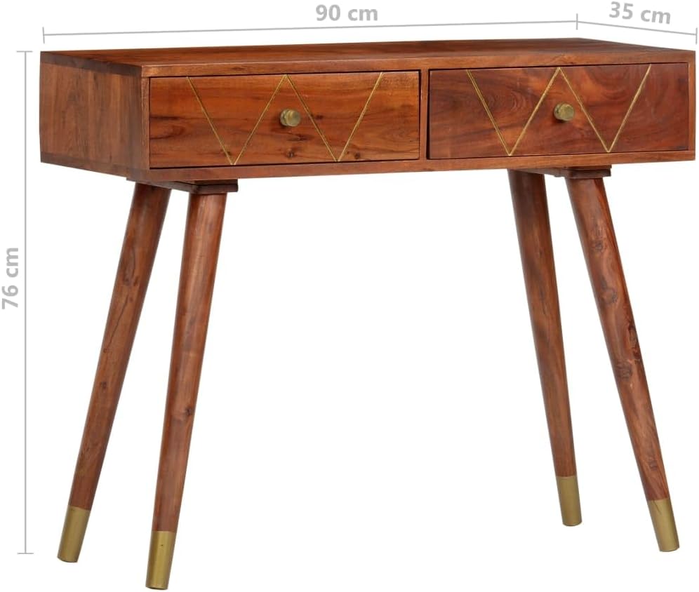 vidaXL Wall table 90x35x76 cm solid acacia wood