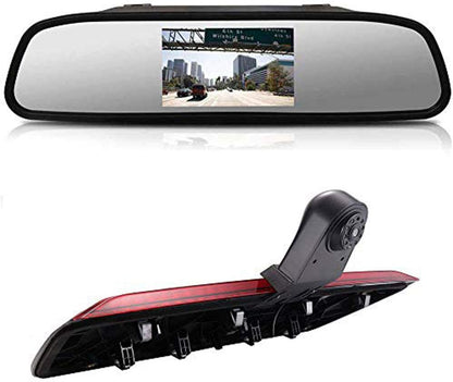 HD derde dak remlicht achteruitrijcamera dakcamera parkeerhulp + 4,3 inch LCD achteruitkijkspiegel transporter voor derde 3 van remlicht Van Brake Light