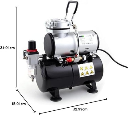 Airbrush Starterset – Airbrush Compressor – Airbrush Pistool – Airbrush Set – Airbrush Kit – Olievrije Compressor – Dubbele Actie Pistool
