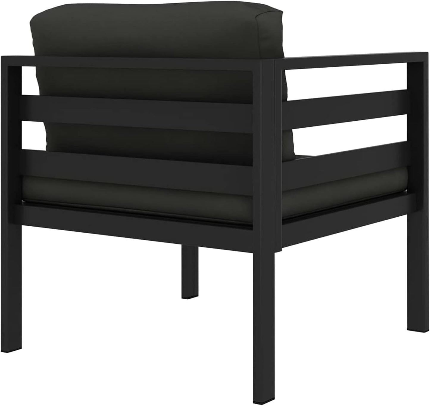 Tidyard Pallet Corner Sofa Aluminium Anthracite with Cushion 70 x 70 x 64.5 cm Garden Bench Aluminium Sofa Pallets Modular Garden Bench Aluminium Garden Bench - QUORE