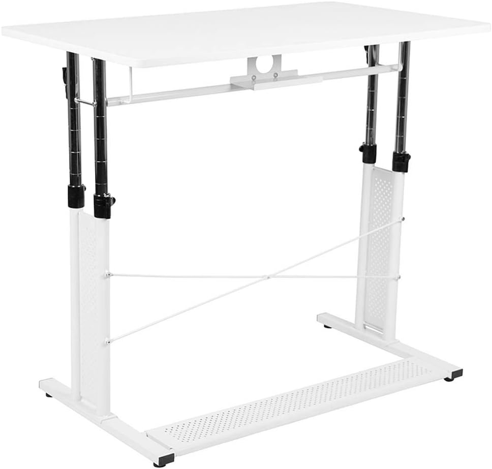 Flash Furniture Zit- en stabureaus, metaal, rustiek, 39,3' B x 23' D x 27'-35' H