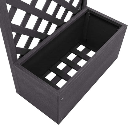 Trellis Trellis Flower Box, Trellis with Planter for Garden, Terrace and Balcony! Trellis with Flower Box 70x30x135cm WPC - QUORE