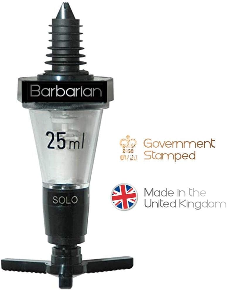 Barbarian 4/6 Bottle Optics for Spirits - Bar Butler 25ml Shot Meetbeugel Alcohol Wijn Ondersteboven Drink Dispenser Home bar Garage Man grot 6 Bottle