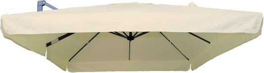 Vervangend zeil voor zweefparasol, 3 x 4, 300 g/m², zonder vakken, 8 houten stangen, bovenafdekking, Airvent-afdekking, waterdicht, 3 x 4 cm (C/sleuf zonder zakken)
