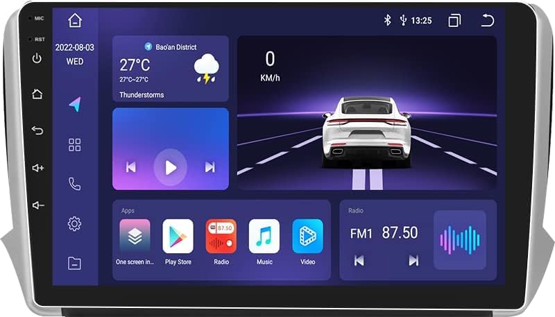 10 Inch Android 13 Autoradio – Multimedia Systeem – Touchscreen Stereo – Navigatie Radio – Draadloze CarPlay Android Auto – 8-Core Processor – 4G+32G Geheugen