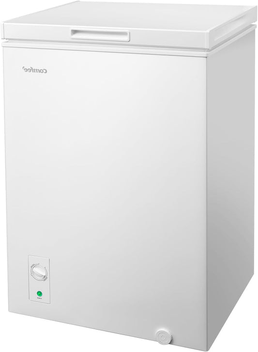COMFEE RCC102WH2EU(E) Freestanding Freestanding Freezer 99 L Freezer Convertible Inverter 4 Stars Garage Safe White [Energy Class E] - QUORE