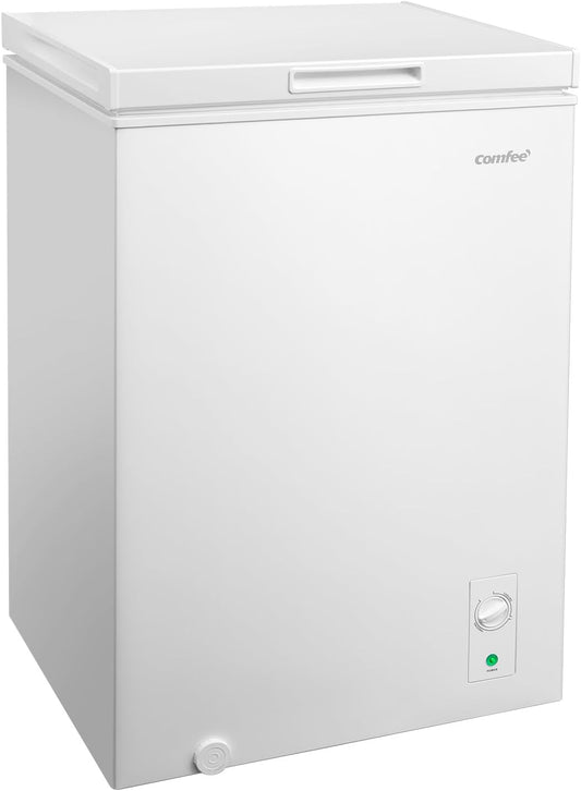 COMFEE RCC102WH2EU(E) Vrijstaande vrieskast, 99 l, om te zetten in vriezer, inverter, 4 sterren, geschikt voor de garage, wit [energieklasse E]