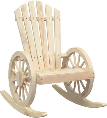 vidaXL Rocking chair Adirondack solid spruce wood, garden chair, garden rocking chair, patio chair, garden chair adirondack, garden chair, lounge chair garden