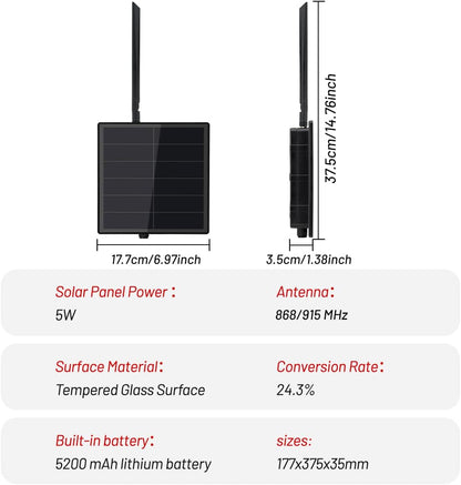 KEEPTEEN D5 Solar Lora Meshtastic Mesh Node Repeater 5 W BC Zonnepaneel Bult in Heltec ESP32 V3 Lora WiFi Bluetooth 5200 mAh batterij