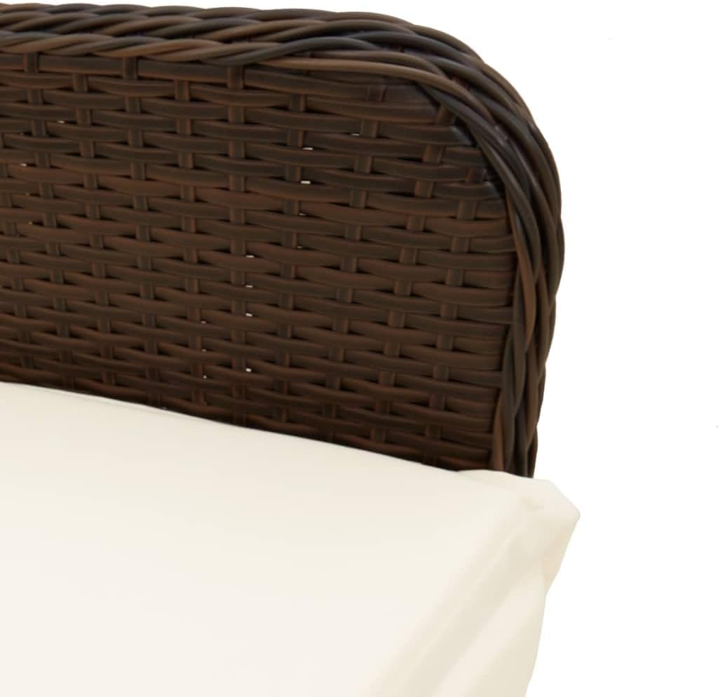 Verstelbare tuinchair – Tuinstoel – Loungestoel – Buitentuin stoel – Terrasstoel – Poly rattan – Weerbestendig – Inclusief kussens