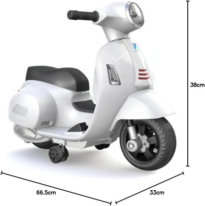 TURBO CHALLENGE - Vespa Gts - Elektrische Drager - 119150 - Scooter - Wit - Klaar om te Rijden - Max 25 kg - Plastic - Oplaadbare Batterijen - Vanaf 24 maanden