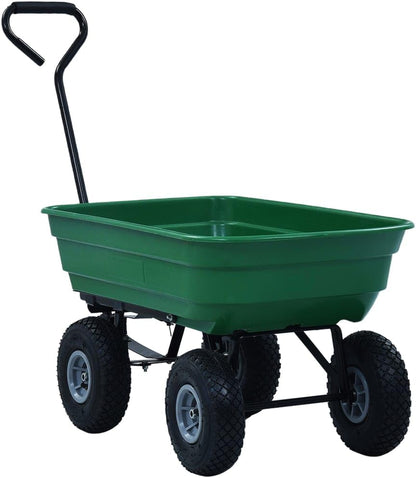 Kruiwagen – Tuinkar – Tuinkruiwagen – Kiepwagen – Tuinwagen – 75 Liter Inhoud – Draagkracht 300 kg – Stalen Frame – Pneumatische Banden